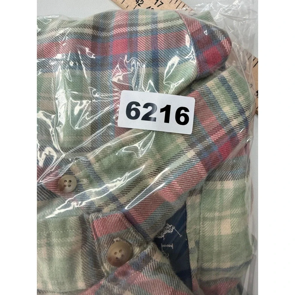 Polo Ralph Lauren Mens Classic Fit Plaid Flannel Shirt Green Red Blue Large